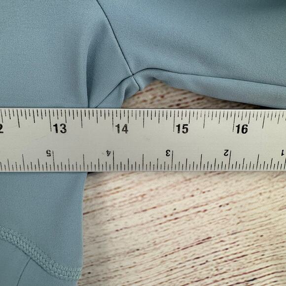 Gymshark Crop Long Sleeve Top Womens XS Blue Athleisure Workout Yoga - Picture 7 of 8